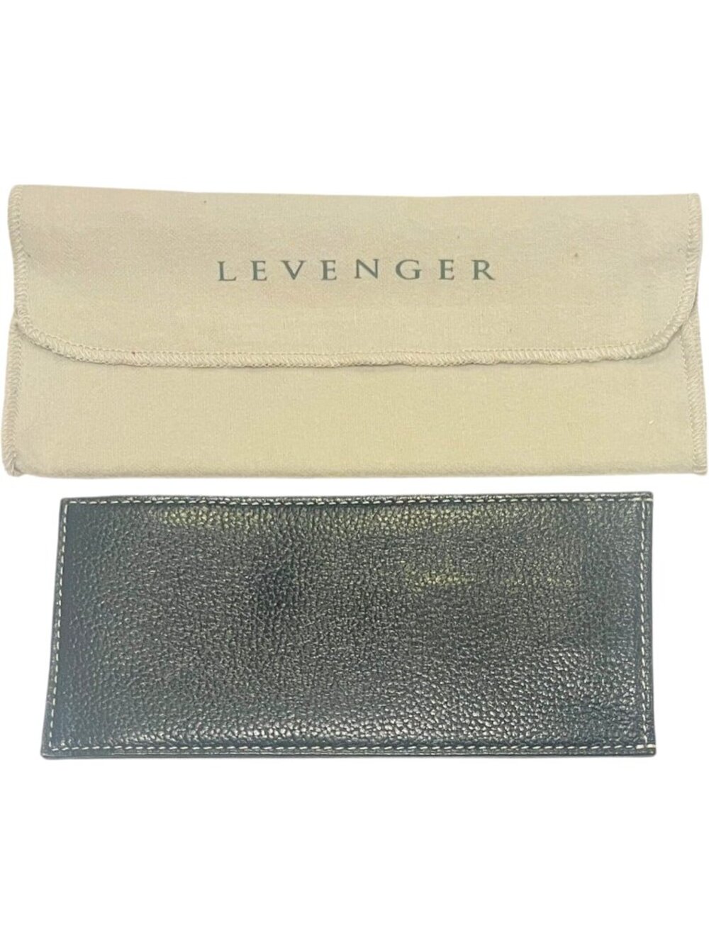 LEVENGER Eyeglass Clip Case - Black - 6" x 2.75"